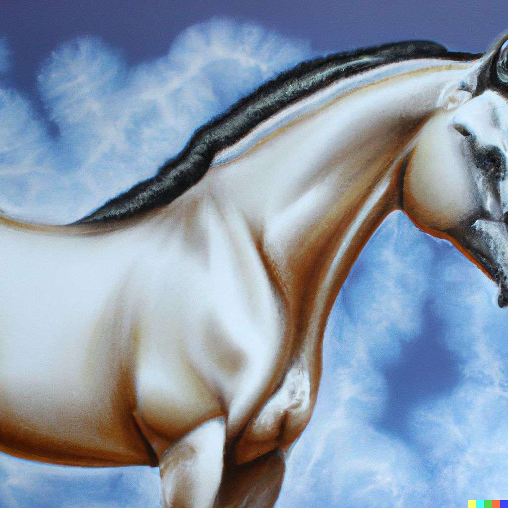 a horse, airbrush painting